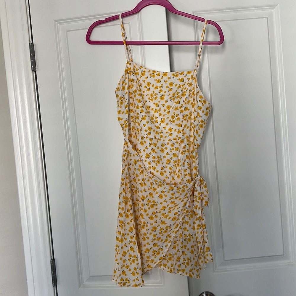 Yellow floral dress